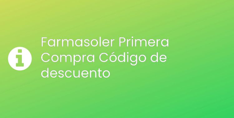 Farmasoler Primera Compra Header